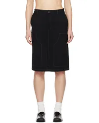 Soulland Black Deen Midi Skirt Black