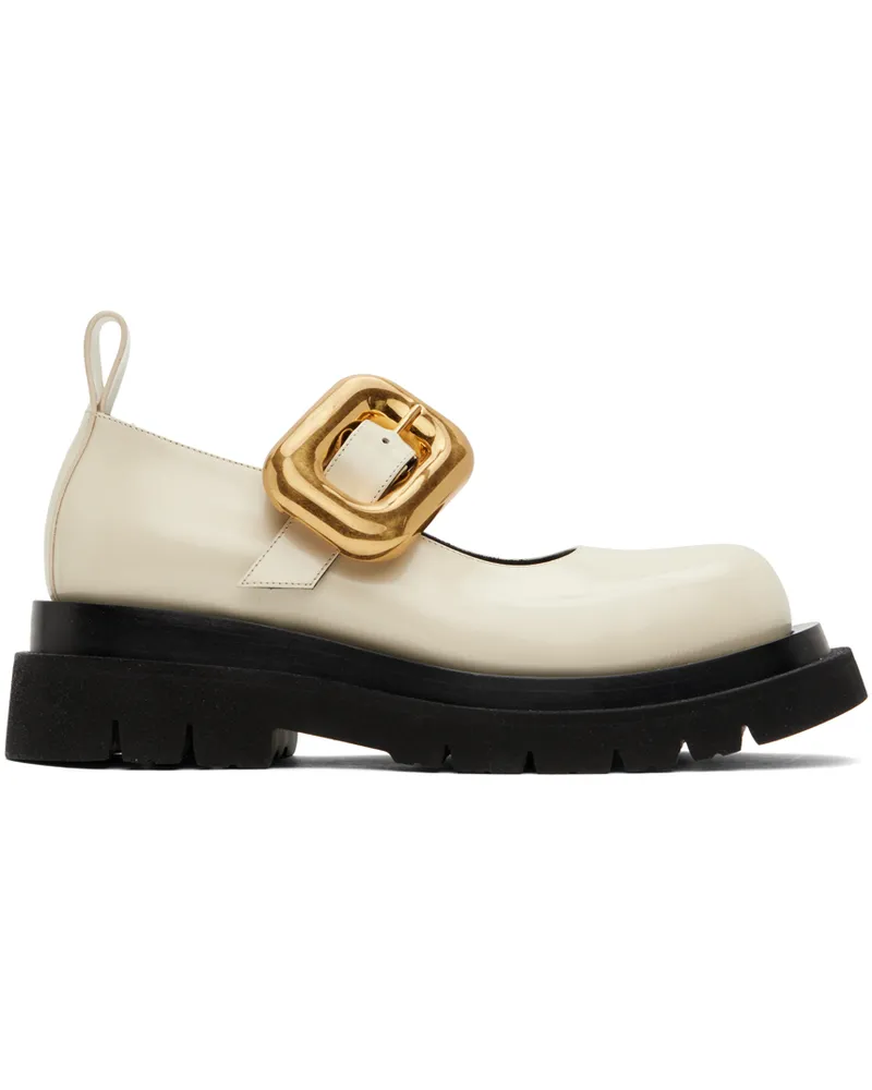Bottega Veneta Off-White Lug Mary-Jane Loafers 9031