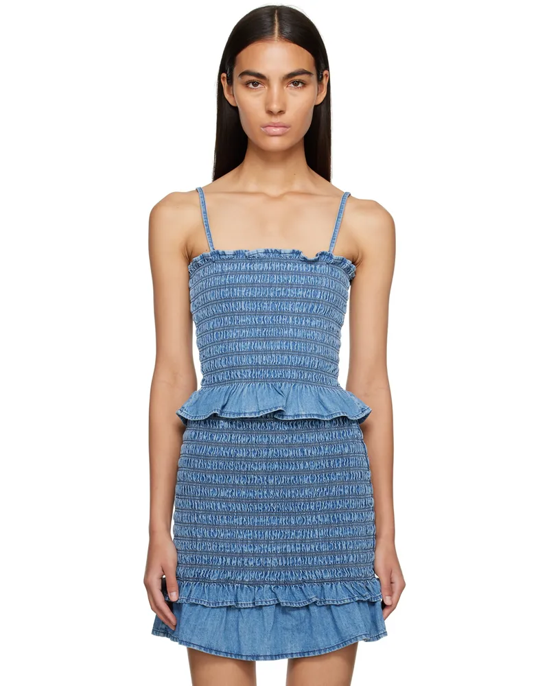 Étoile Isabel Marant Blue Daline Denim Tank Top 30lu