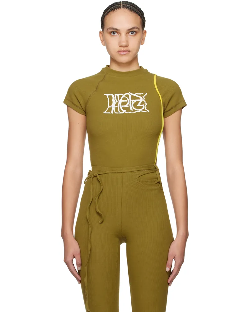 OTTOLINGER Khaki Rib Bodysuit Military