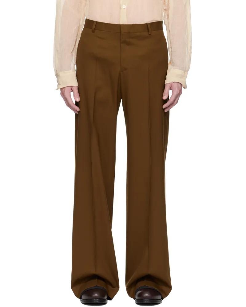 CMMN SWDN SSENSE Exclusive Brown Otto Wide Leg Trousers Brown