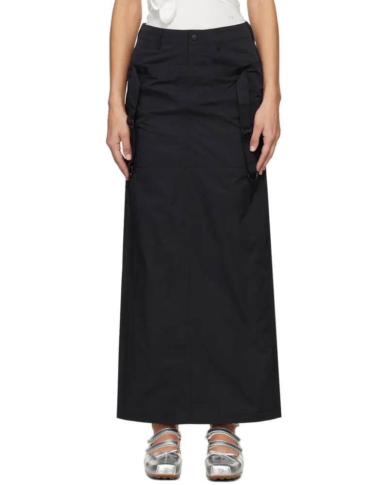 OPEN YY Black Layered Maxi Skirt Black