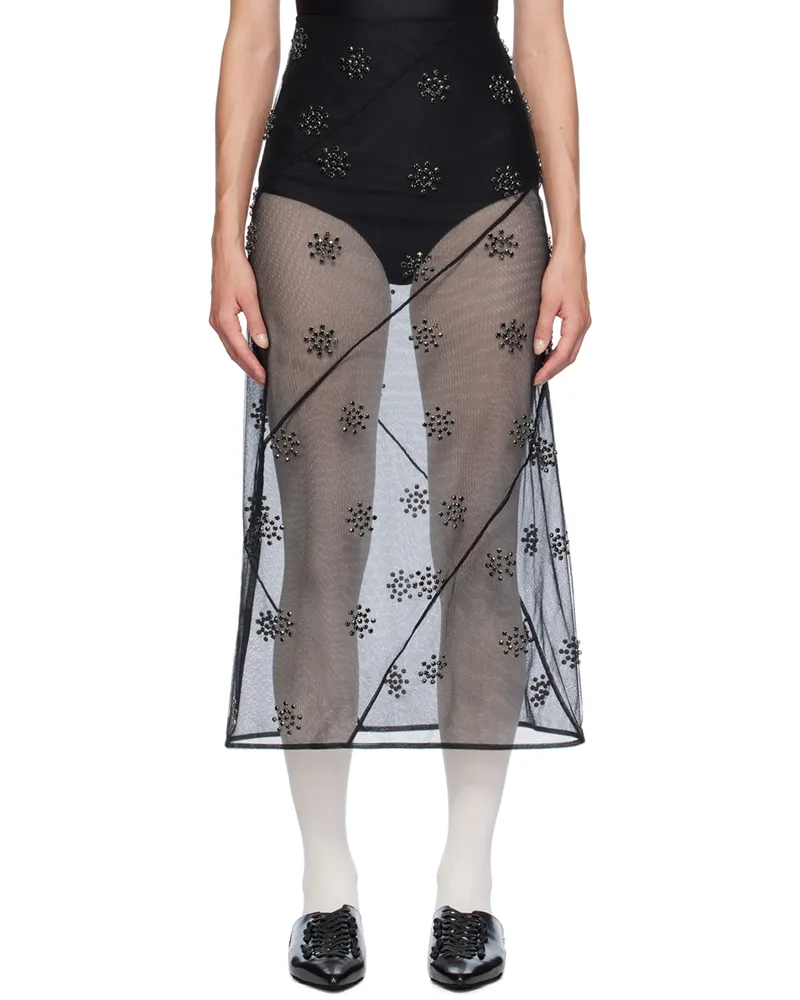 Simone Rocha Black Spiral Skirt Black