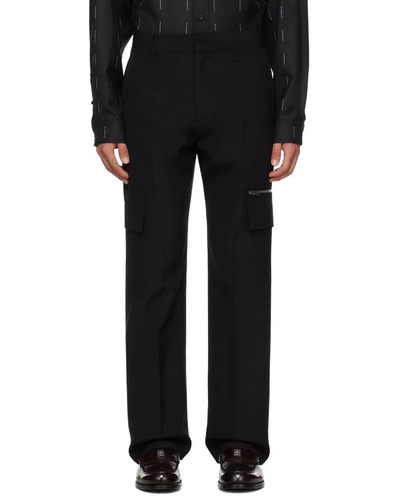 Givenchy Black Zip Cargo Pants 001-black