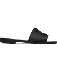 Moncler Black Rubber Sandals Black