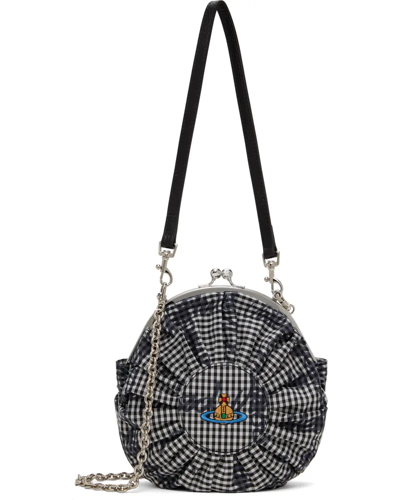 Vivienne Westwood Black & White Rosie Circle Frame Crossbody Bag O302
