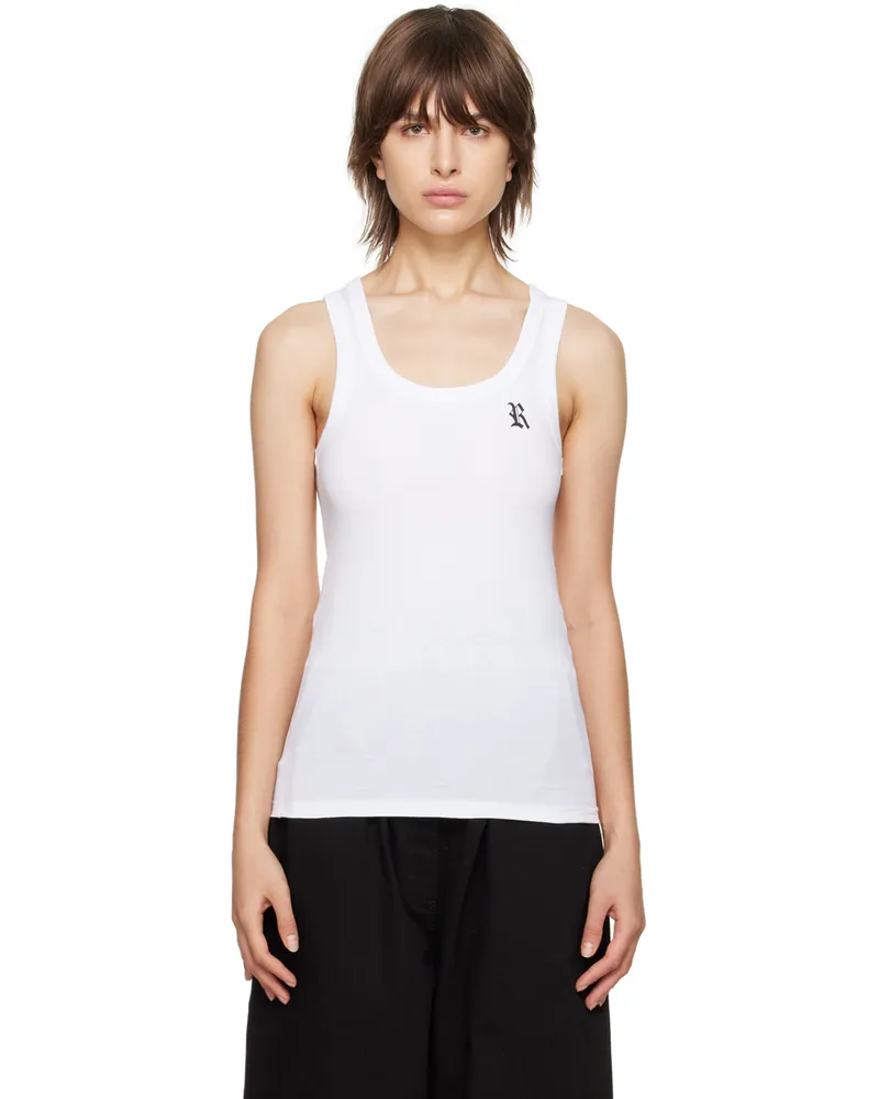 Raf Simons White Patch Tank Top 0010
