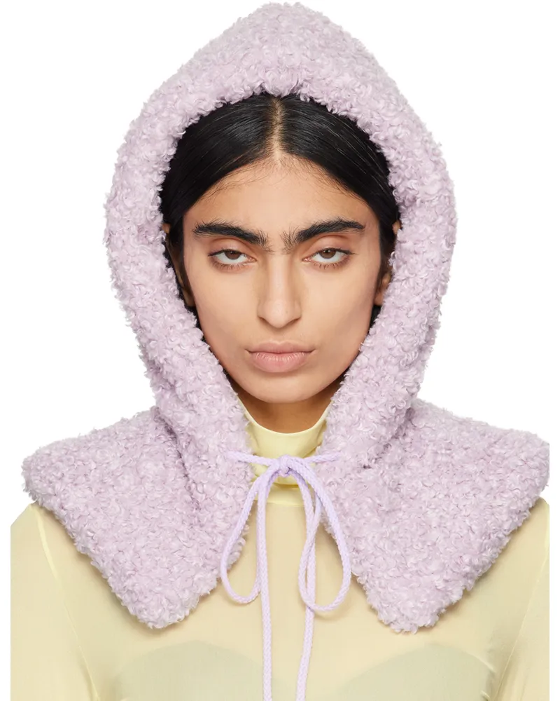 RUSLAN BAGINSKIY Purple Faux-Fur Bonnet Lilac