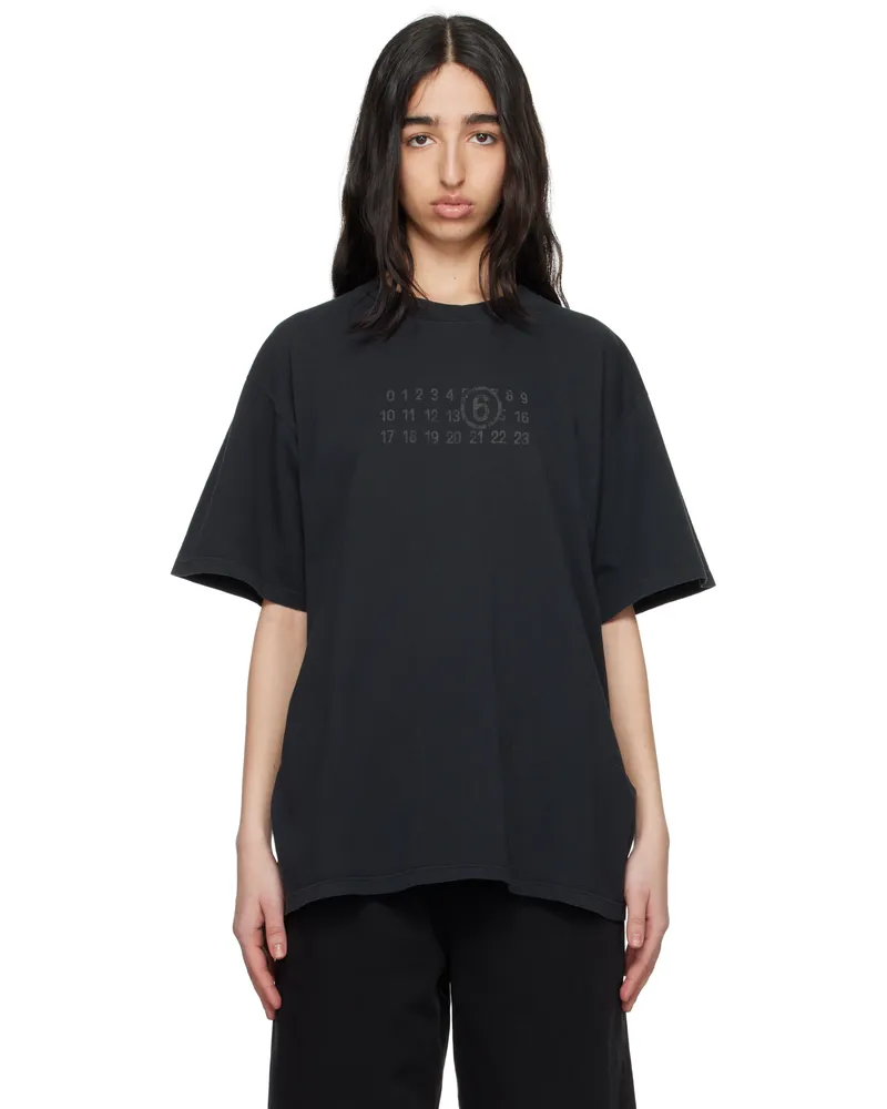 Maison Margiela Black Basic Jersey T-shirt 900