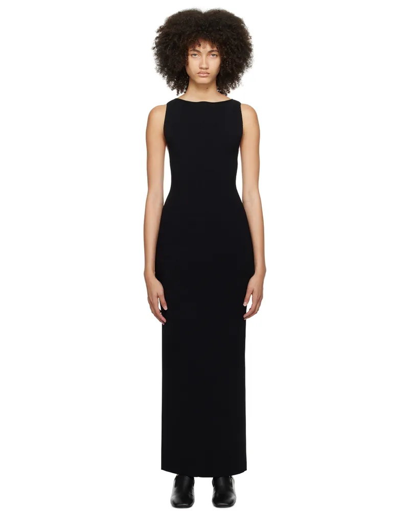 KHAITE Black 'The Evelyn' Maxi Dress 200