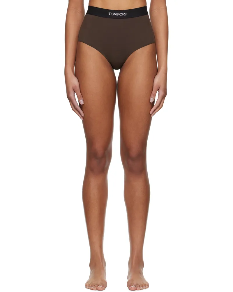 Tom Ford Brown Modal Signature Briefs Kb915