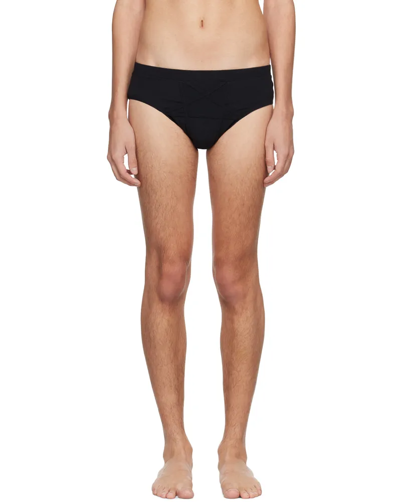 Rick Owens Black Penta Swim Briefs 09