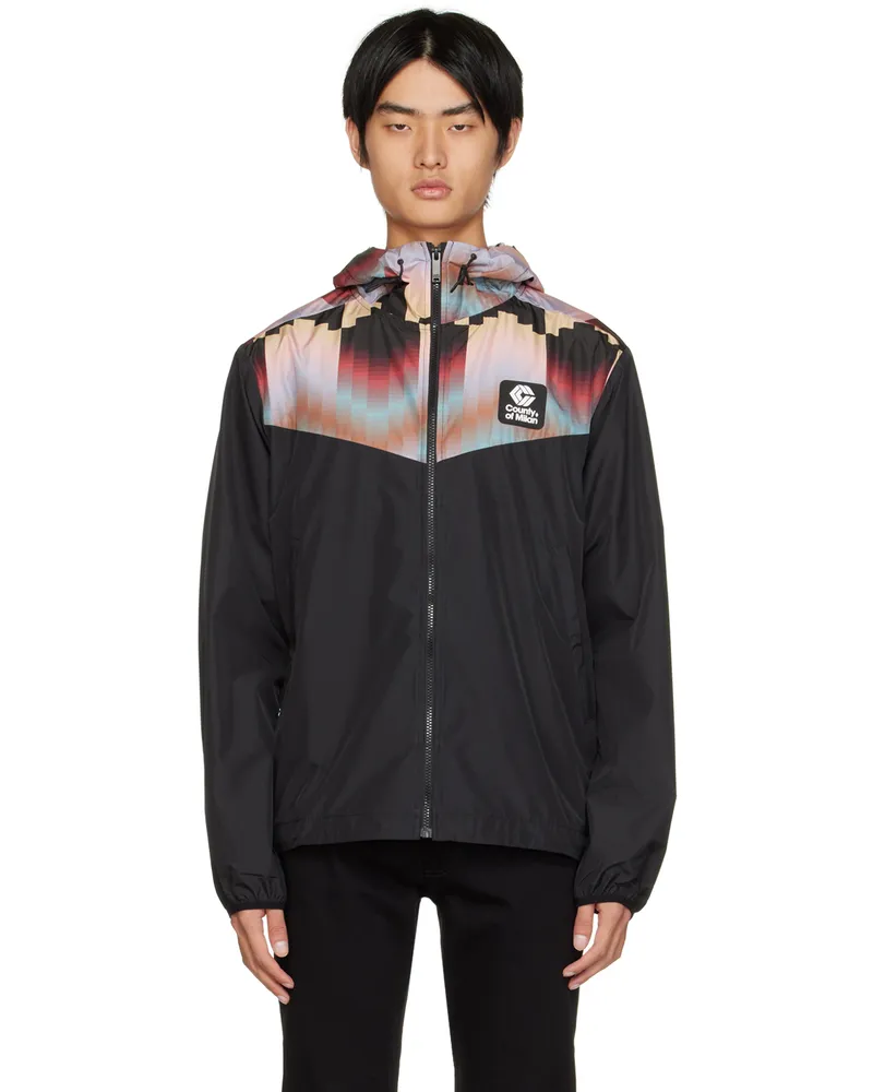 Marcelo Burlon | County of Milan Black Printed Jacket Blackpink