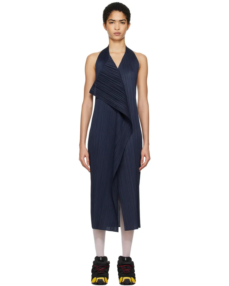 Issey Miyake Navy Monthly Colors November Maxi Dress 79