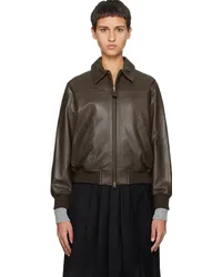 Nothing Written Brown Martino Leather Jacket Dark