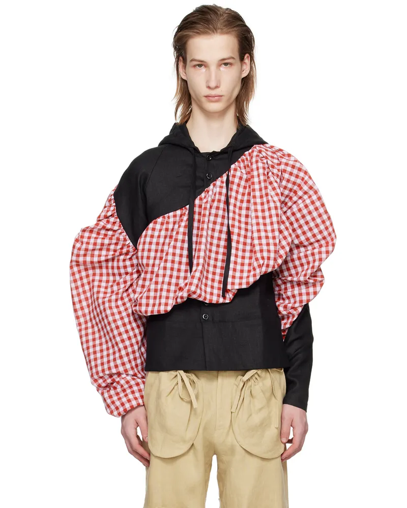 Strongthe SSENSE Exclusive Red & Black Floating Hoodie Red