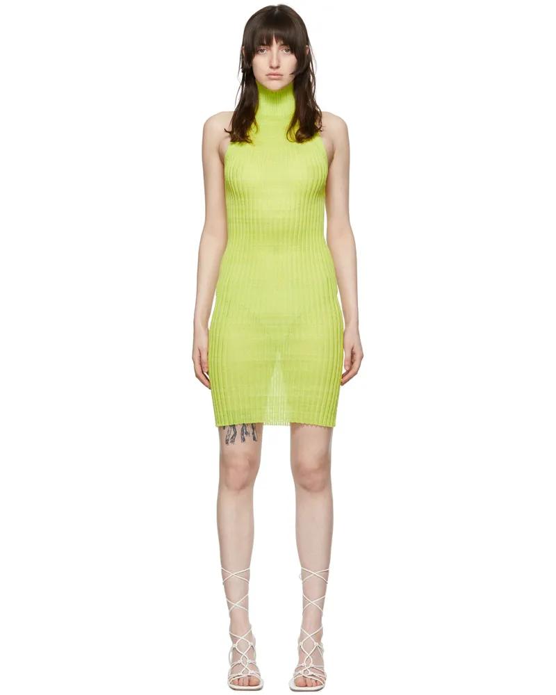 A. ROEGE HOVE Green Emma Mini Dress Lime
