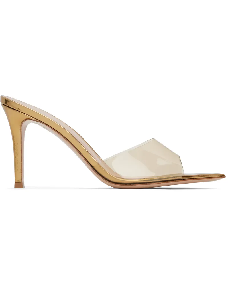 Gianvito Rossi Gold Elle 85 Heeled Sandals Mekong+mekong