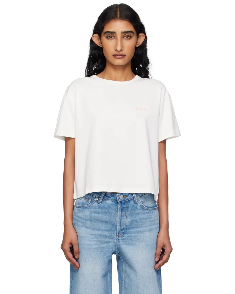 A.P.C. White Boxy Petit VPC T-shirt Blanc