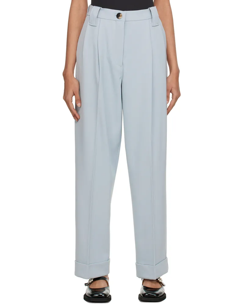 Ganni Gray Pleated Trousers 641