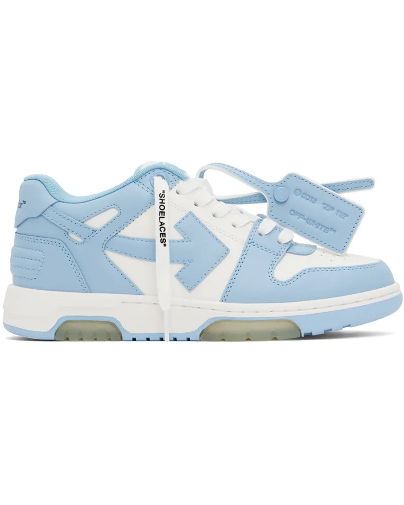 OFF-WHITE White & Blue Out Of Office Sneakers White