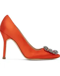 Manolo Blahnik Orange Hangisi Pumps Dora