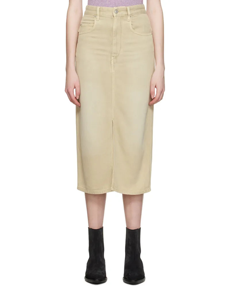 Étoile Isabel Marant Beige Tilauria Midi Skirt 23ec