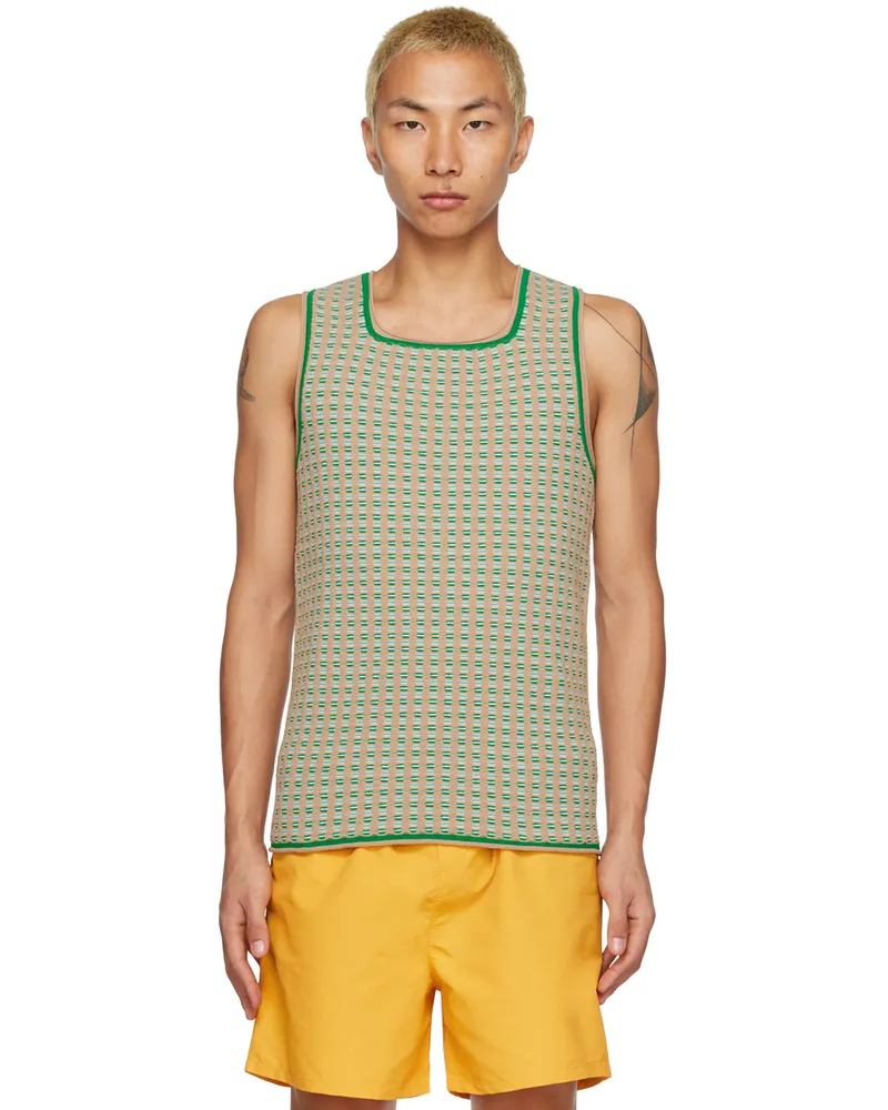 Jacquemus Green & Beige 'Le Débardeur Macio' Tank Top 15