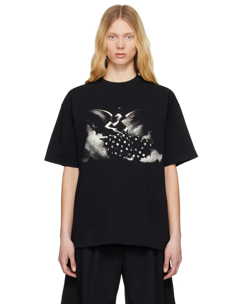 Yohji Yamamoto Black Angel Print T-shirt 1