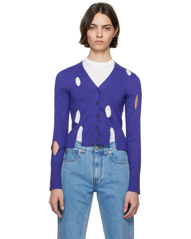 J.W.Anderson Navy Slit Cardigan 888
