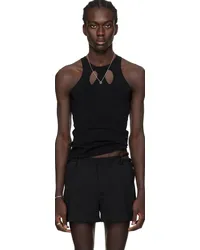 Dion Lee Black Mobius Loop Tank Top Black