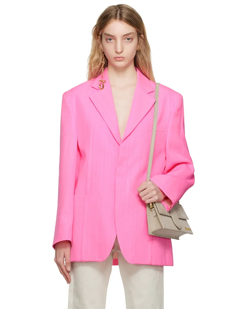 Jacquemus Pink Le Raphia 'La Veste D'Homme' Blazer 430