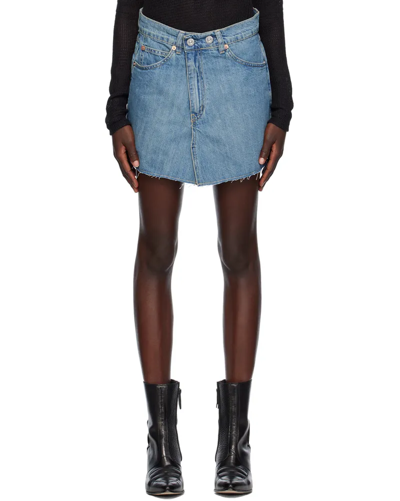 Our Legacy Blue Cover Denim Miniskirt Mid