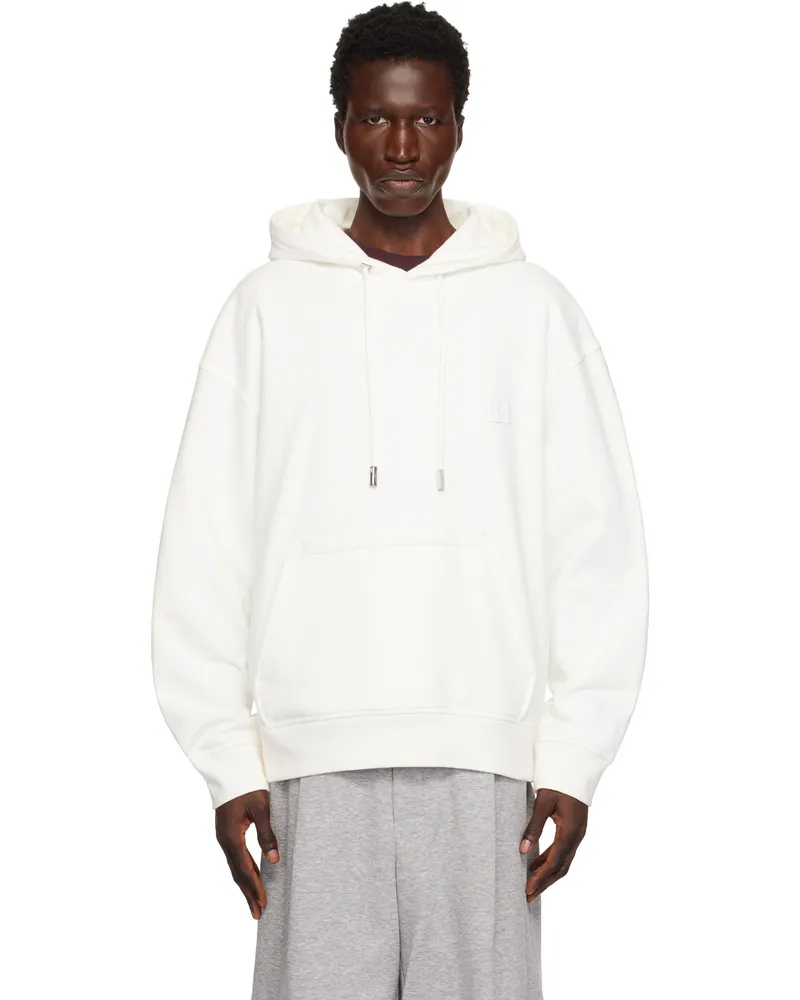 Wooyoungmi White Metallic Graphic Hoodie 728w