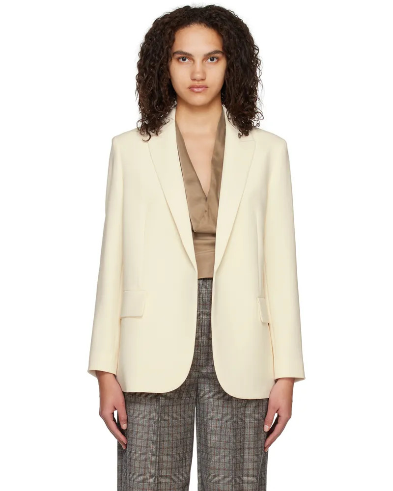Theory Off-White Relaxed Blazer Rice