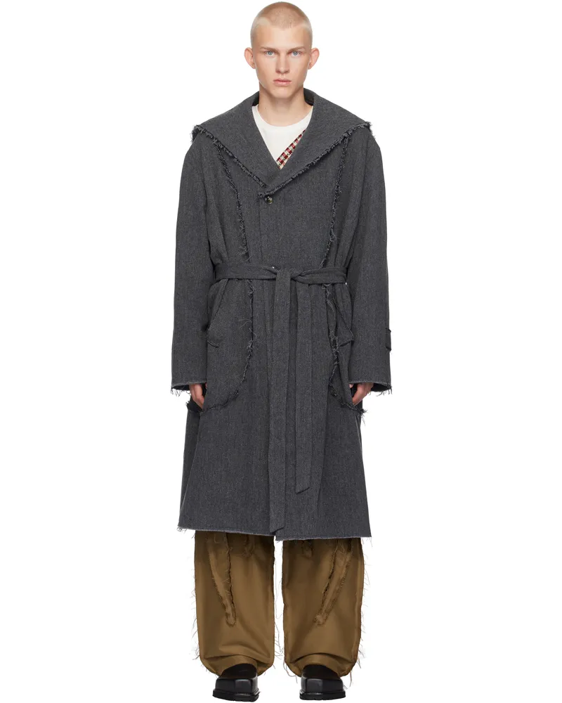 Strongthe Gray Multi-Strap Coat Charcoal