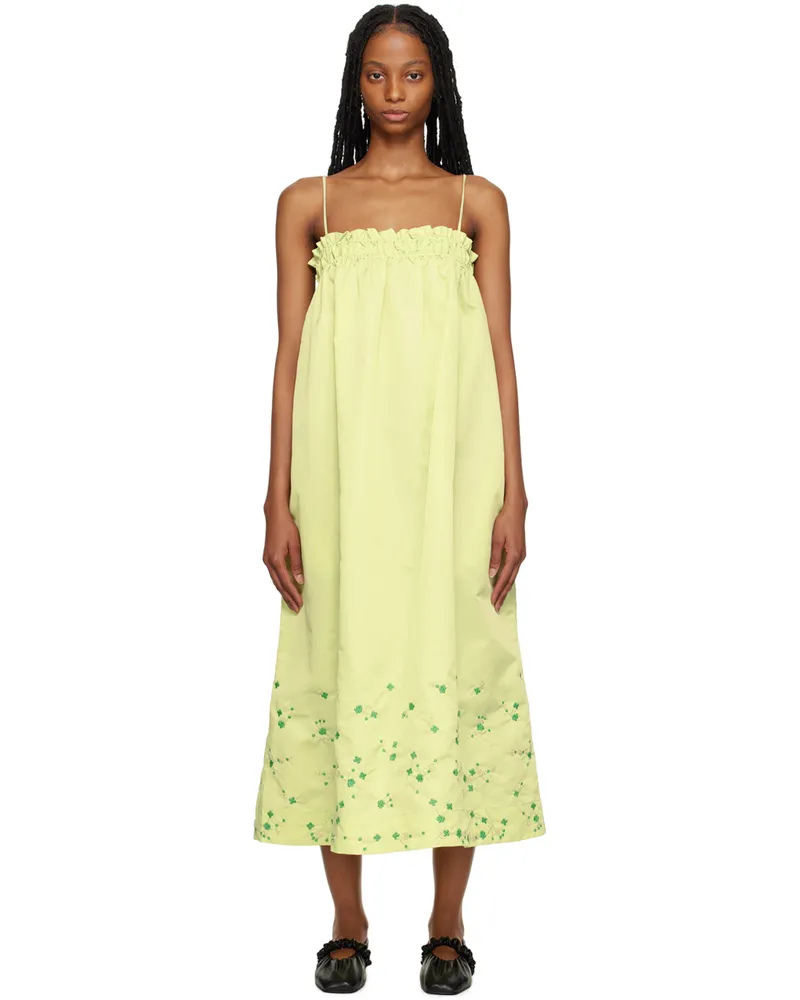Ganni SSENSE Exclusive Green Midi Dress 796