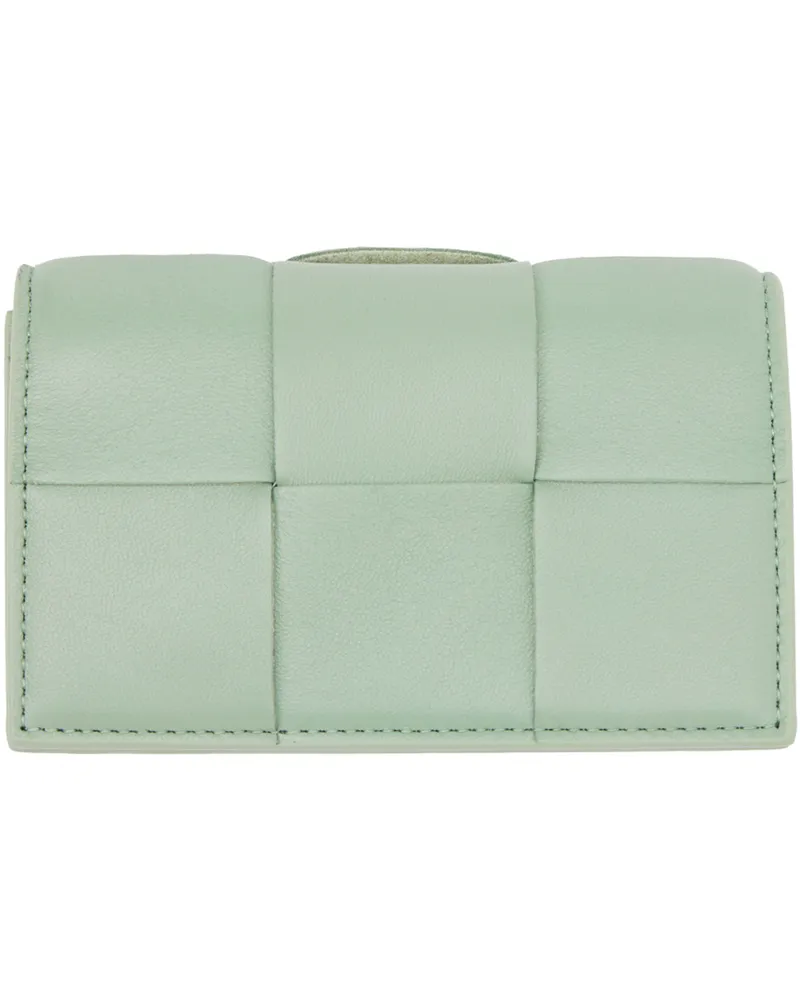 Bottega Veneta Green Intrecciato Card Holder 3403