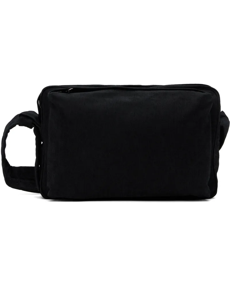 SOLID HOMME Black Washed Velvet Denim Cross Bag 921b