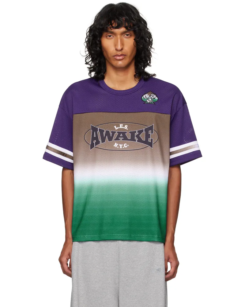 AWAKE NY Brown LES Football Jersey T-shirt Brown