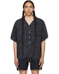 RHUDE Black Snake Shirt Black