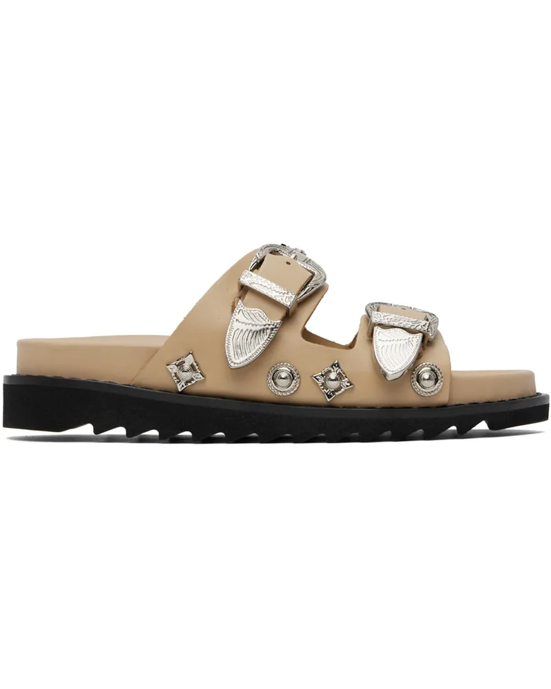 Toga SSENSE Exclusive Beige Buckle Sandals Beige