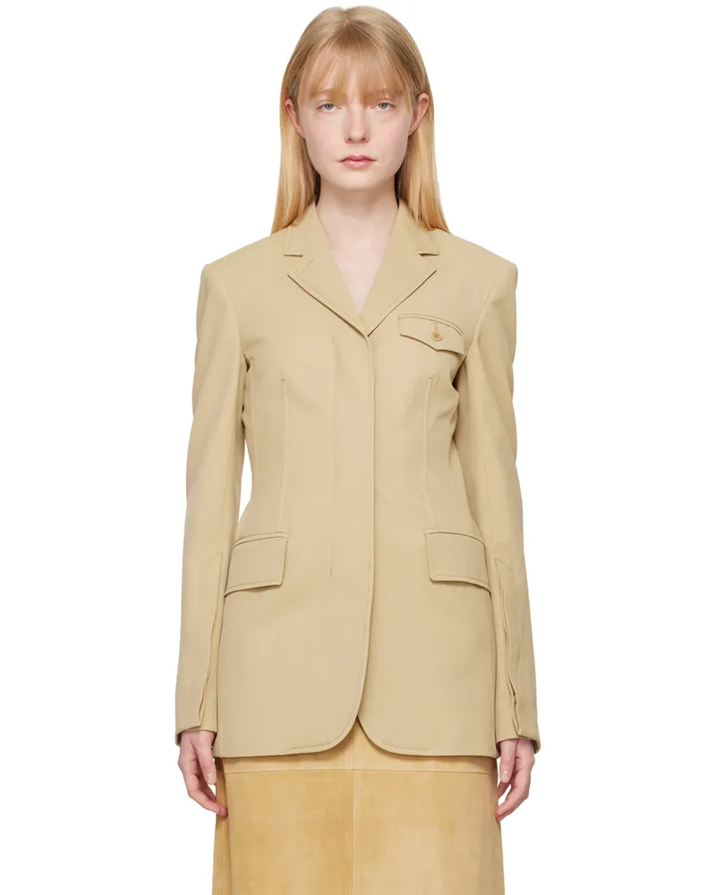 SPORTMAX Beige Enrico Blazer 4