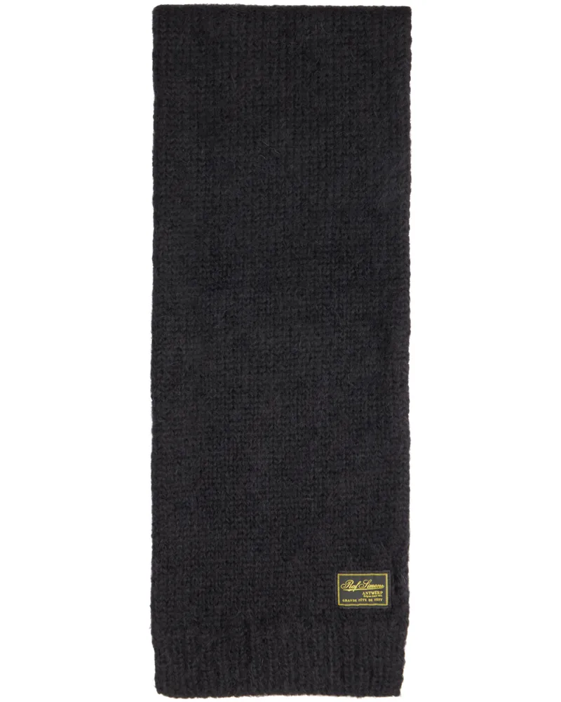 Raf Simons Black Mohair Scarf Black