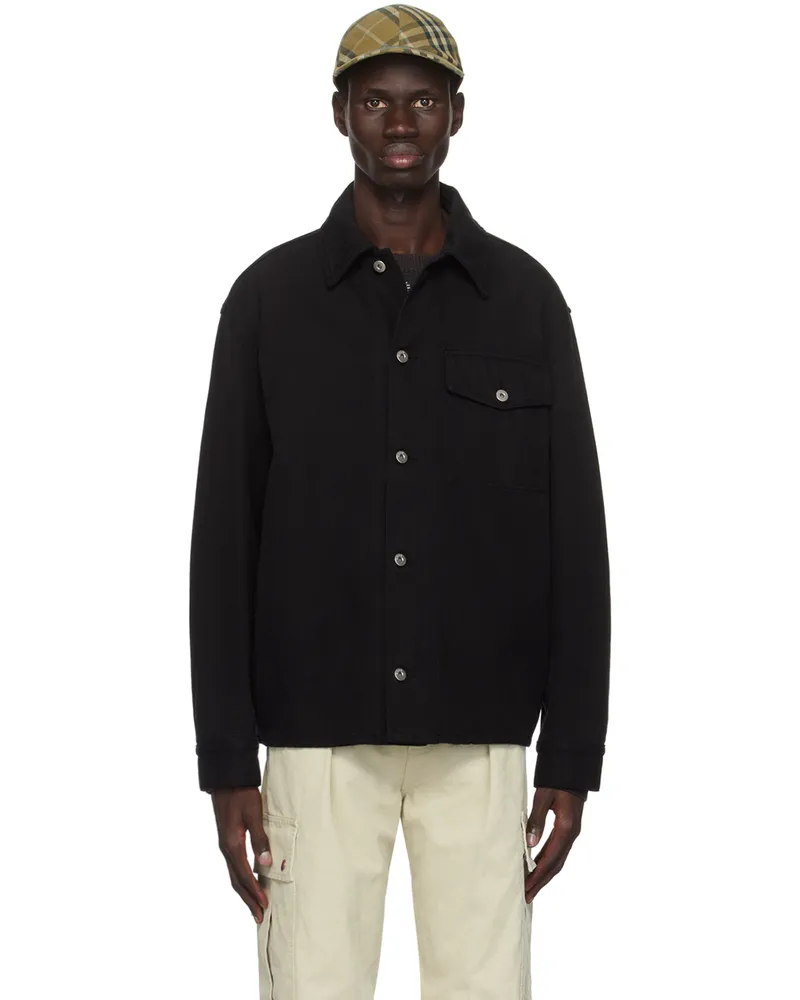 Burberry Black EKD Cotton Jacket Black