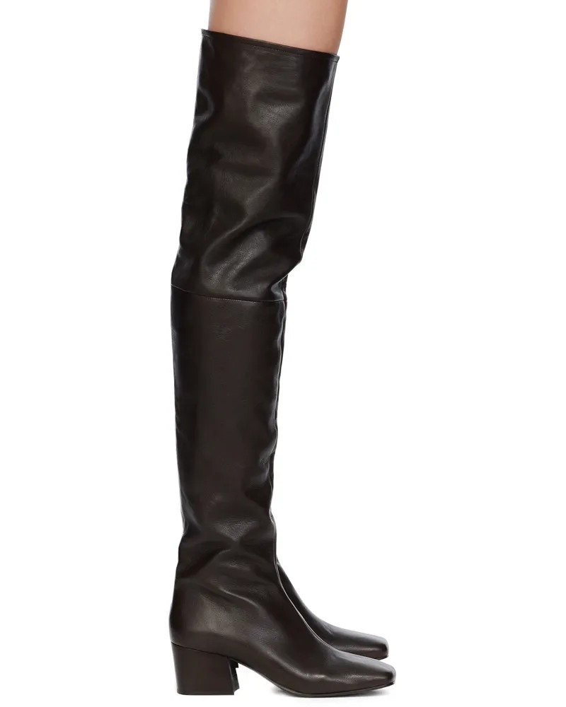 Christophe Lemaire Brown Leather Boots Br490