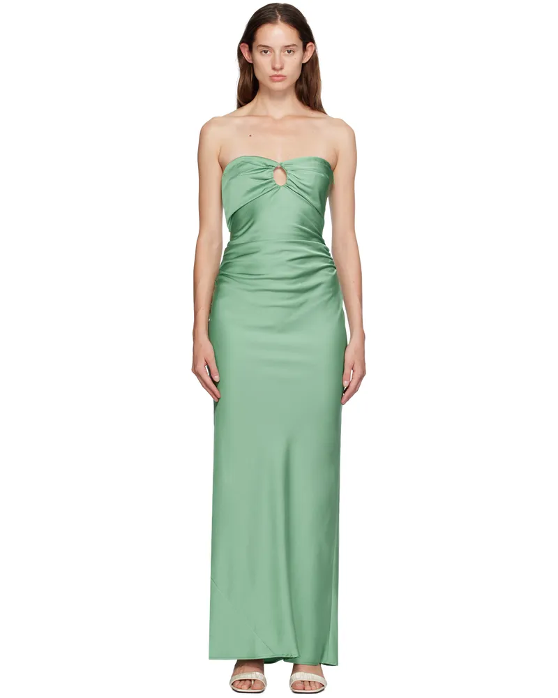 bec & bridge Green Emilia Strapless Maxi Dress Green