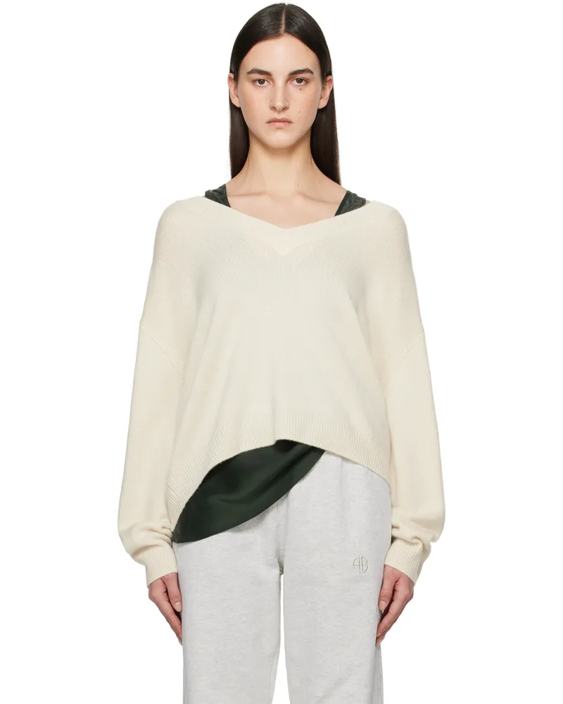 Anine Bing Off-White Lee Sweater Ivory