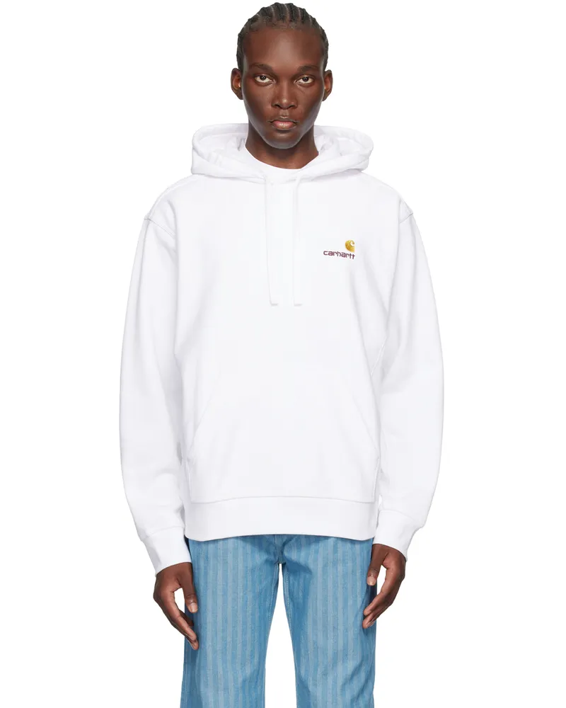 Carhartt WIP White American Script Hoodie Xx