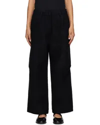 Deiji Studios Black Boiled Wool Trousers Black